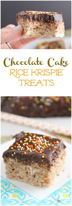 Chocolate Cake Rice Krispie Treats