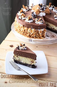 Chocolate Cannoli Cheesecake Mousse Torte