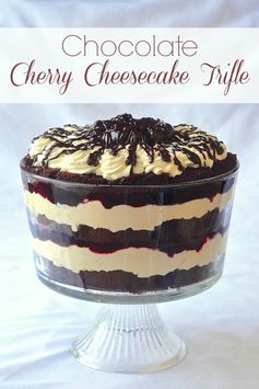 Chocolate Cherry Cheesecake Trifle