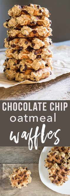 Chocolate Chip Oatmeal Waffles