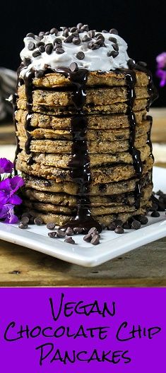 Chocolate Chip Pancakes (Vegan & GF