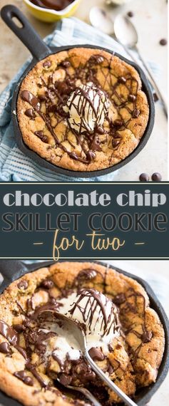 Chocolate Chip Skillet Cookie for Two