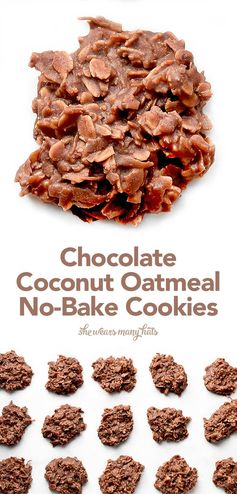 Chocolate Coconut Oatmeal No Bake Cookies