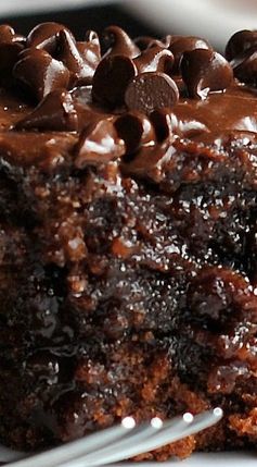 Chocolate Coke Poke Cake