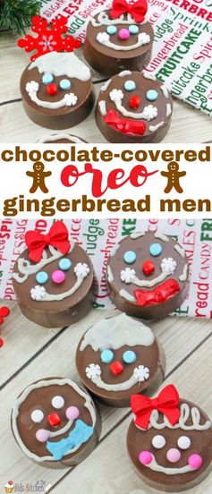 Chocolate Covered OREO Gingerbread Men Cookies