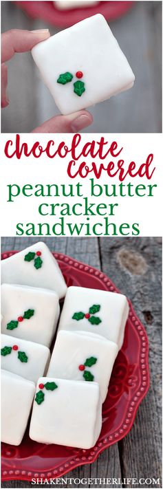 Chocolate Covered Peanut Butter Cracker Sandwiches