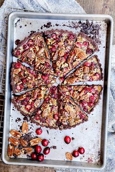 Chocolate Cranberry Pecan Tart (Gluten-Free