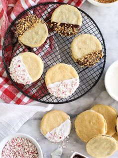 Chocolate Dipped Almond Cookies