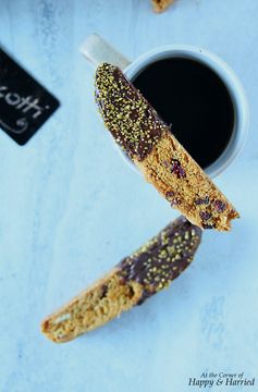 Chocolate Dipped Cranberry-Almond Biscotti