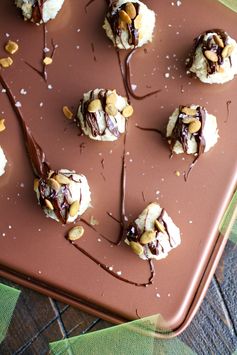 Chocolate-Drizzled Maple Coconut Caramel Macaroons