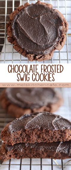 Chocolate Frosted Swig-Style Cookies