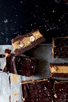 Chocolate, Hazelnut & Espresso Caramel Slice