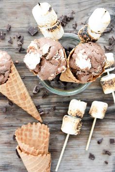 Chocolate-Hazelnut and Toasted Marshmallow Gelato