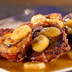 Chocolate-Hazelnut Babka French Toast with Caramelized Bananas