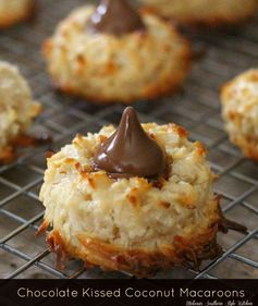 Chocolate Kissed Coconut Macaroons