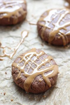 Chocolate Maca Protein Cookies with Maca Glaze