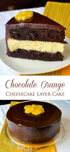 Chocolate Orange Cheesecake Layer Cake