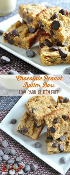 Chocolate Peanut Butter Bars – Low Carb, Gluten Free