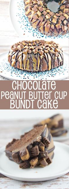 Chocolate Peanut Butter Cup Bundt Cake