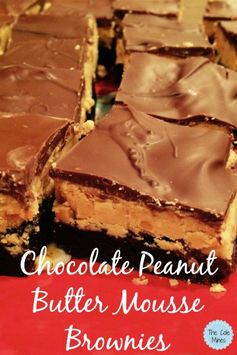 Chocolate Peanut Butter Mousse Brownies