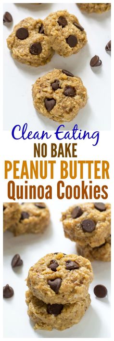 Chocolate Peanut Butter No Bake Quinoa Cookies