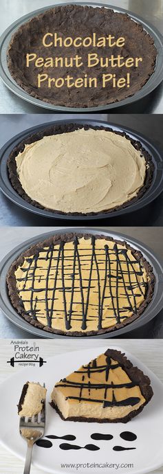 Chocolate Peanut Butter Protein Pie