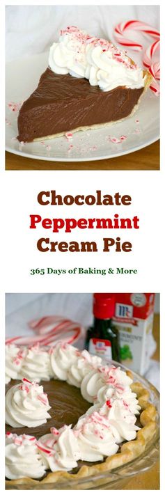 Chocolate Peppermint Cream Pie