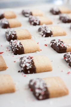 Chocolate Peppermint Shortbread Wafers