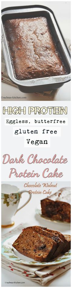 Chocolate protein cake recipe, How to make high protein bread|eggless chocolate walnut protein cake