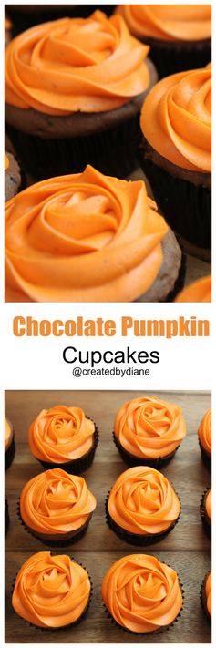 Chocolate Pumpkin Cupcakes