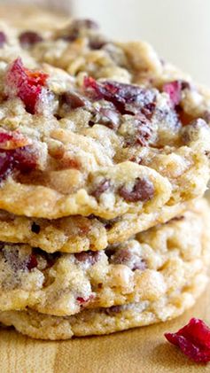 Chocolate Toffee Cranberry Cookies