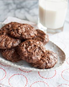 Chocolate Truffle Cookies with Cherries & Walnuts