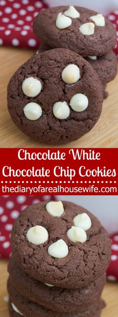 Chocolate white chocolate chip cookies