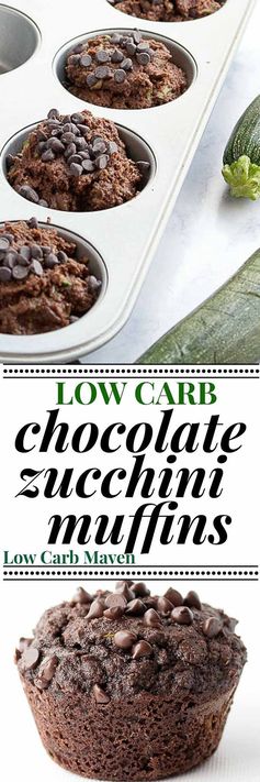 Chocolate Zucchini Muffins (coconut flour