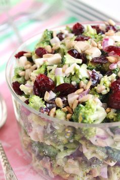 Chopped Broccoli Salad with Cherries and Feta