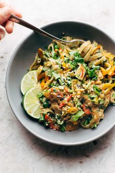 Chopped Thai Noodle Salad with Peanut Dressing