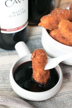 Chorizo, Cheese & Potato Croquettes with Red Wine Dipping Sauce