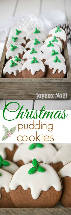 Christmas pudding cookies