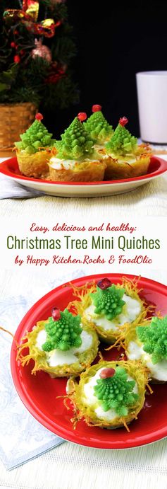 Christmas Tree Mini Quiches