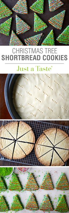 Christmas Tree Shortbread Cookies