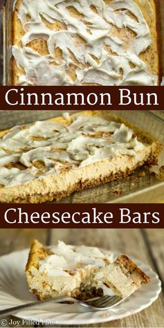 Cinnamon Bun Cheesecake Bars