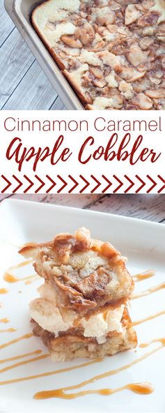 Cinnamon Caramel Apple Cobbler