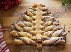 Cinnamon Chocolate Hazelnut Puff Pastry Tree