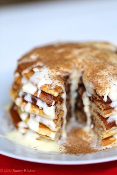 Cinnamon Pancakes with Cream Cheese Frosting