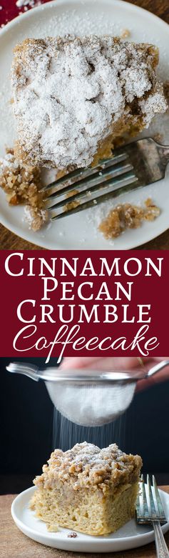 Cinnamon Pecan Crumble Coffee Cake