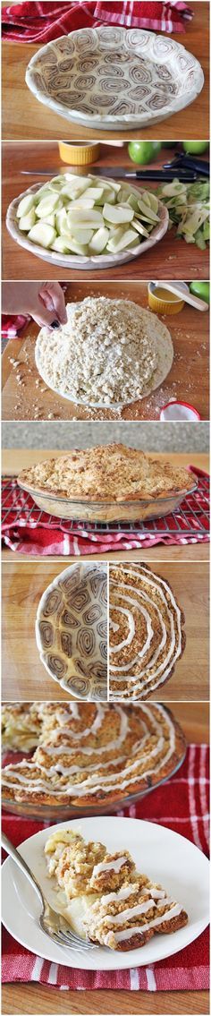 Cinnamon Roll Dutch Apple Pie