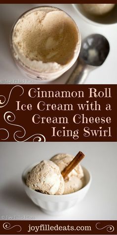 Cinnamon Roll Ice Cream w/ a Cream Cheese Swirl