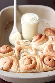 Cinnamon Rolls with Eggnog Frosting