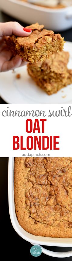 Cinnamon Swirl Oat Blondie