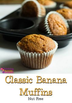 Classic Nut Free Banana Muffins